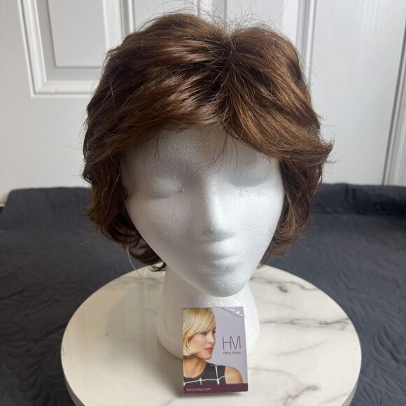 Henry Margu Bailey Wig Color 33H NWT Unisex Chic Glam Soft Curls Modern Reddish